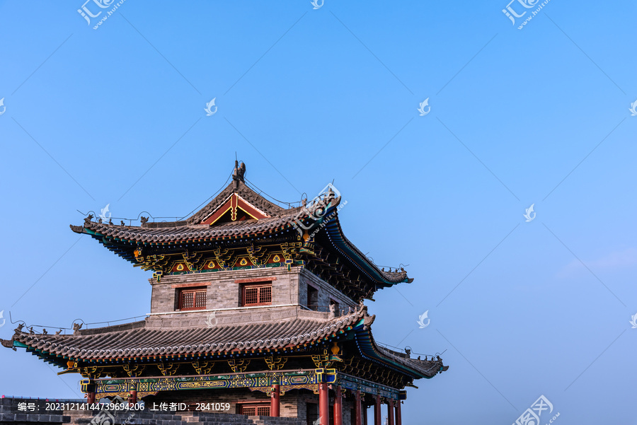 中国山西忻州古城的城墙
