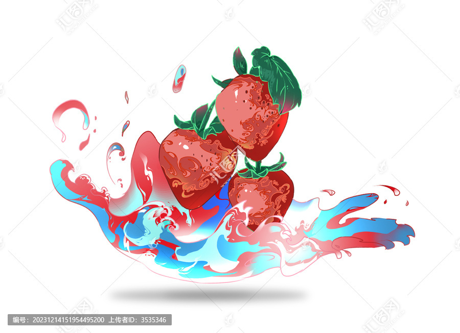 草莓插畫