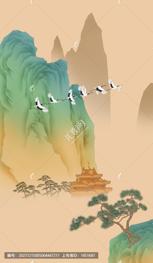 山水立軸
