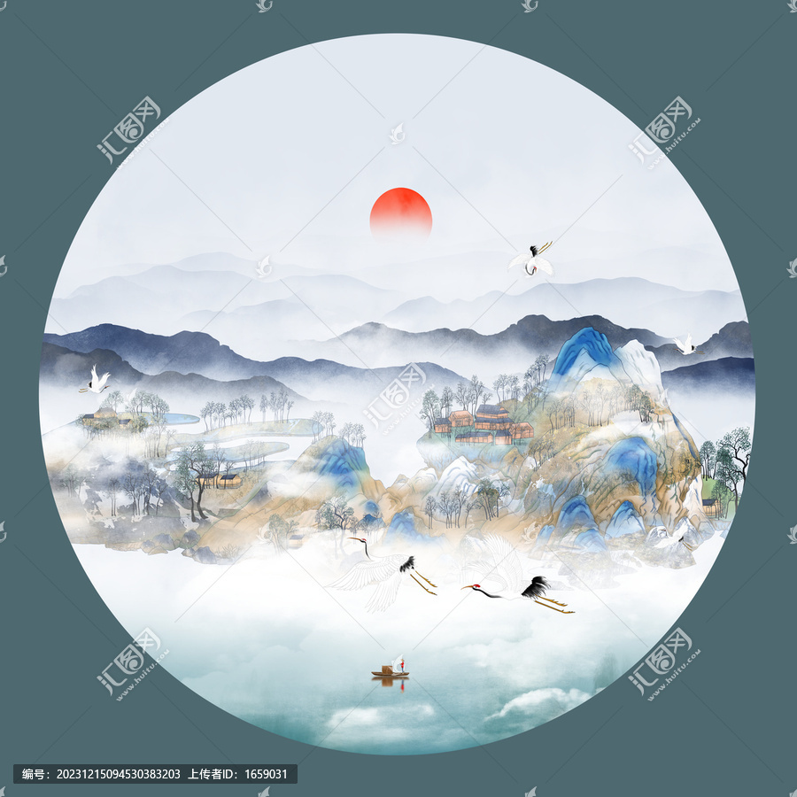 鏡心國潮山水