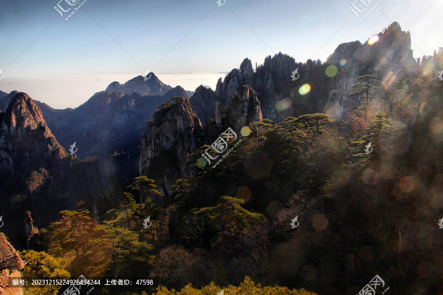 黄山远眺黄山美景