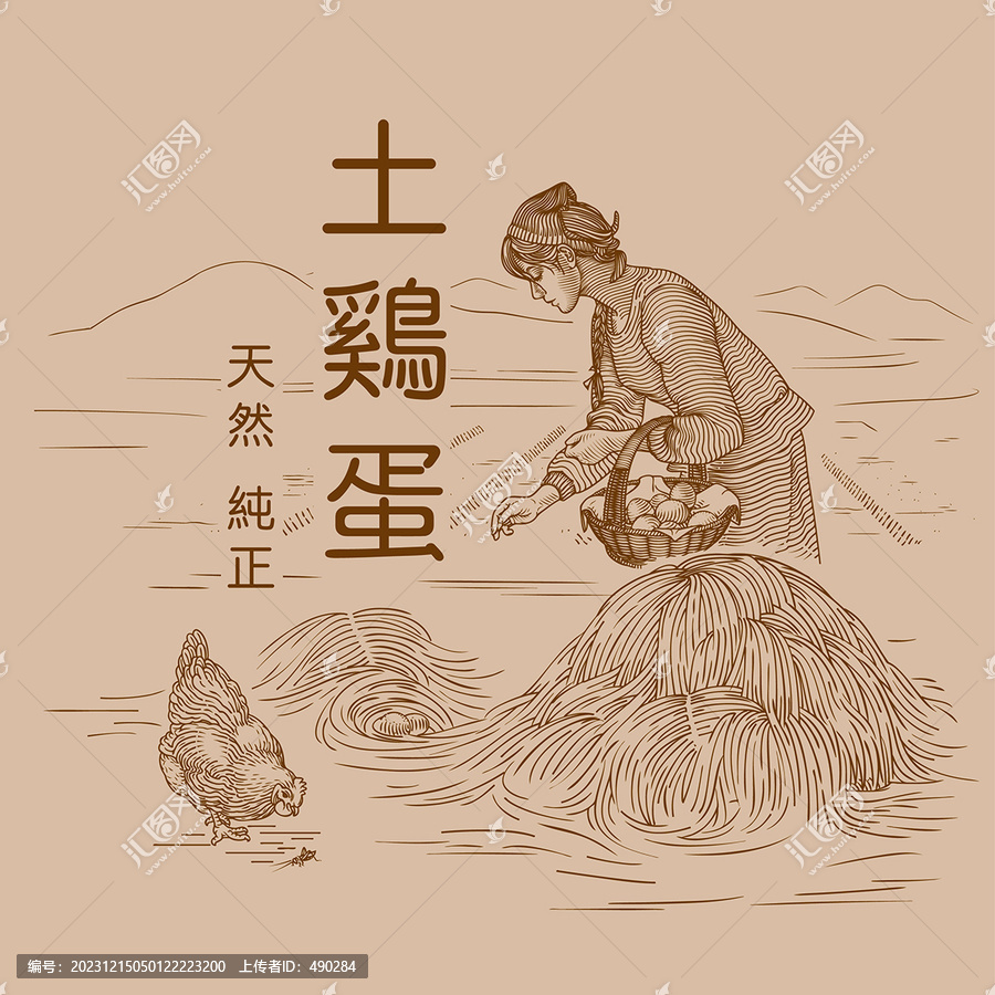 土雞蛋插畫