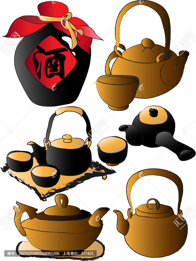 茶壺矢量圖