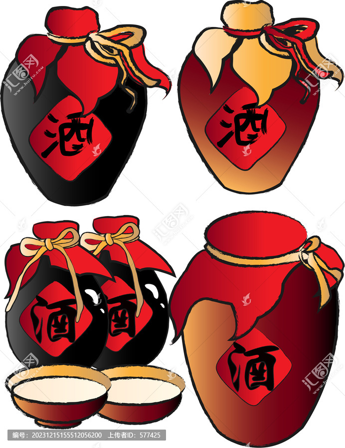 酒壇矢量圖