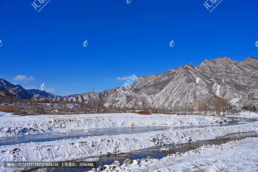 永定河雪景