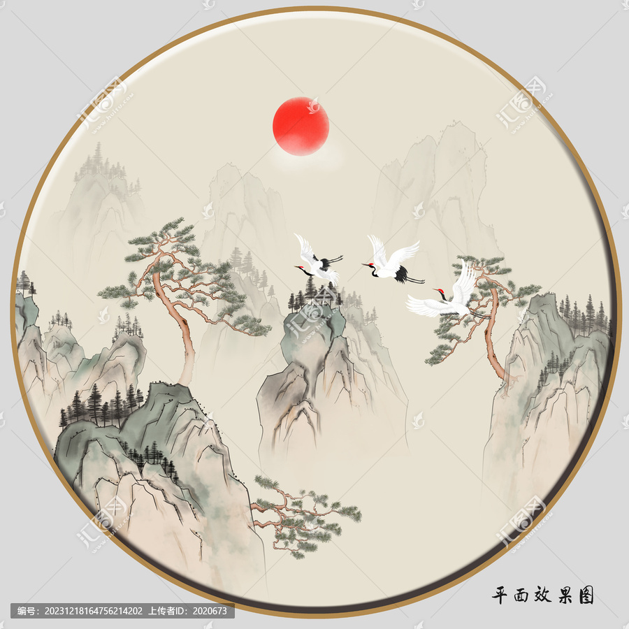 古典古風(fēng)復(fù)古山水畫