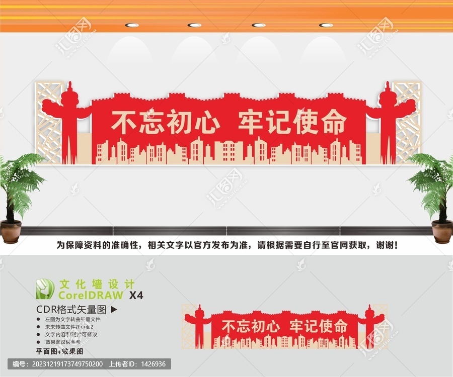 不忘初心文化墻