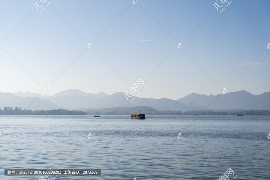 杭州西湖水墨山水风光