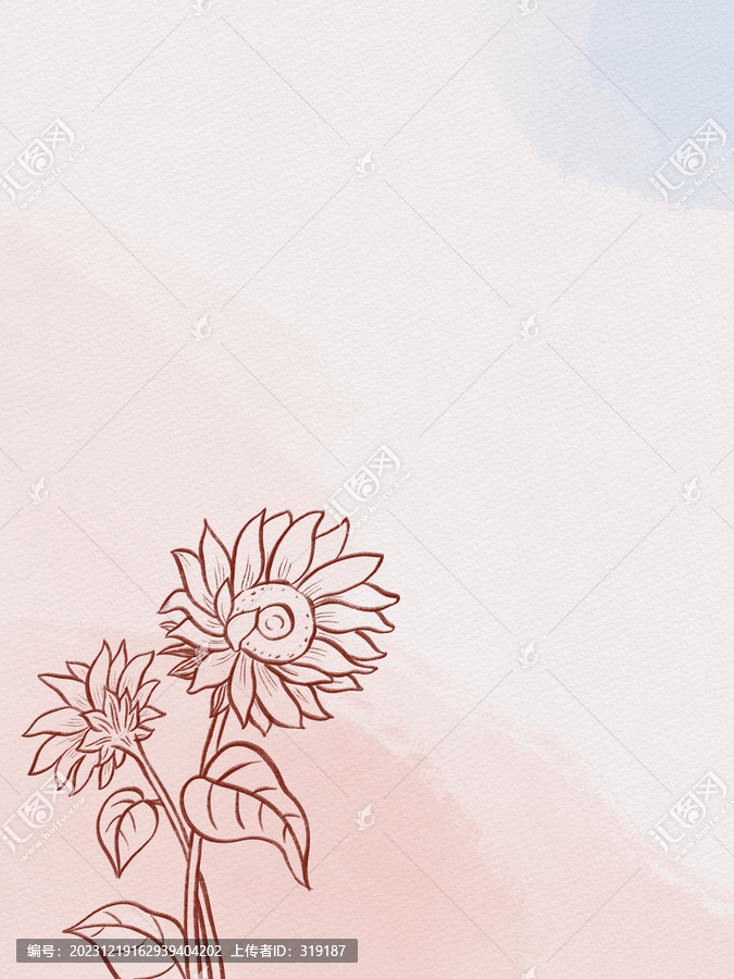 水彩花朵背景