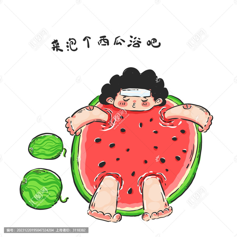 卡通水果西瓜女孩