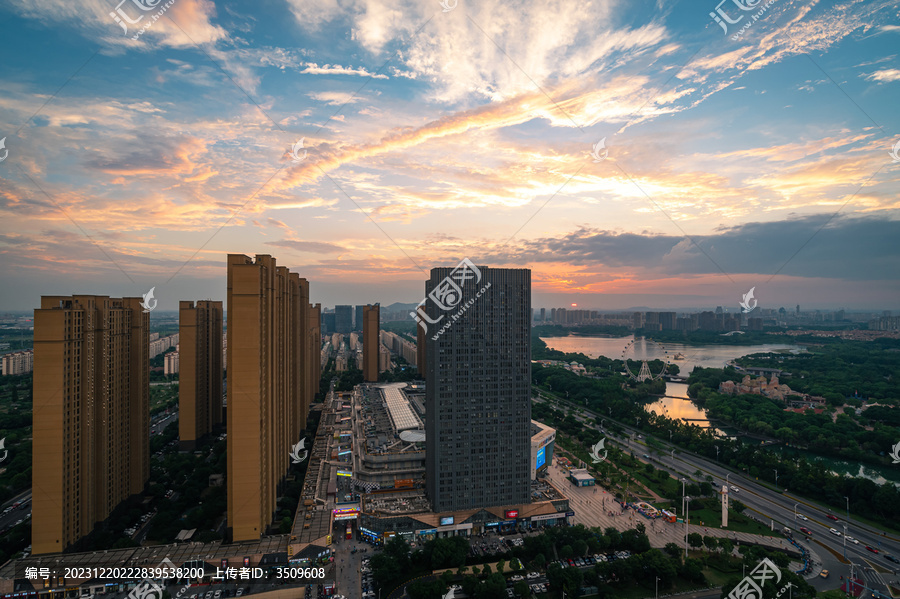 江苏张家港暨阳湖日落风景