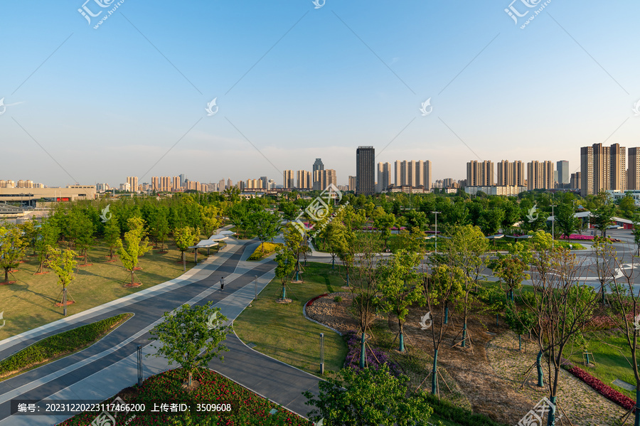 江苏江阴黄田港公园及城市风景