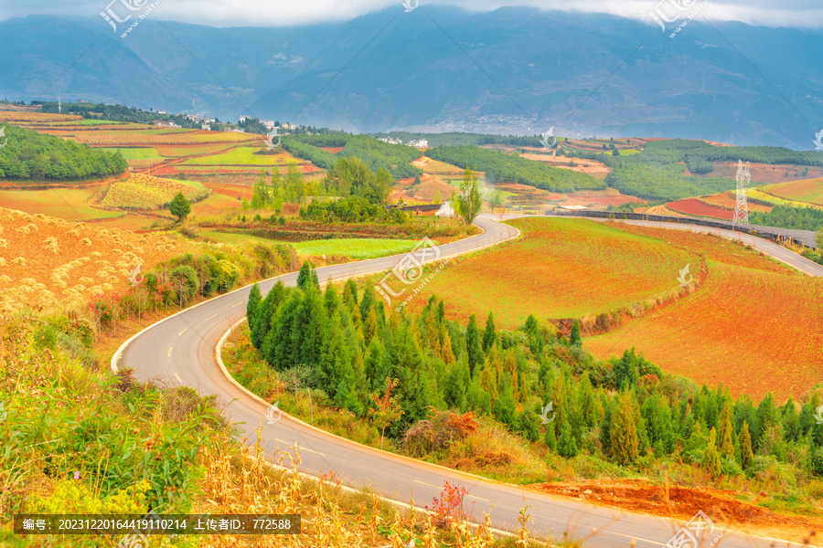 云南东川红土地风景