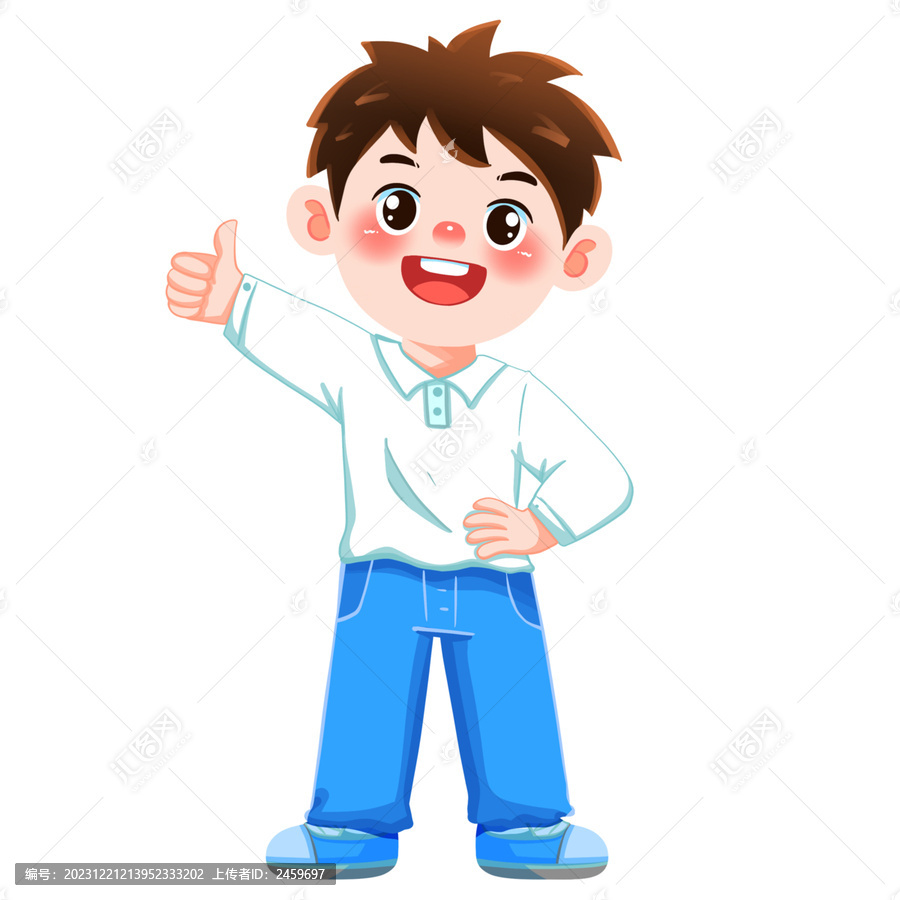 手繪卡通校服男學(xué)生同學(xué)元素