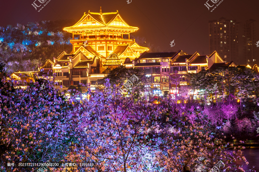 柳州龙城阁夜景