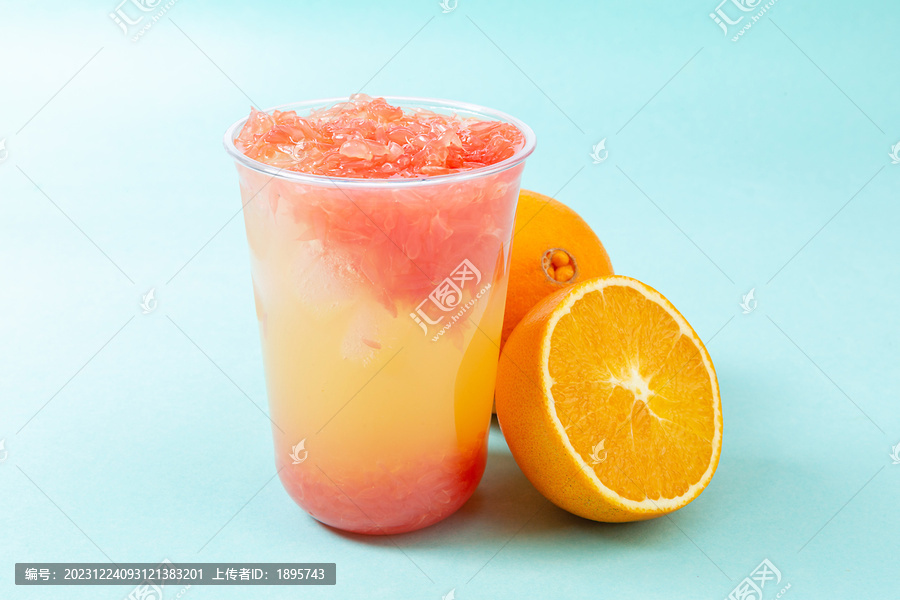 西柚橙汁水果茶