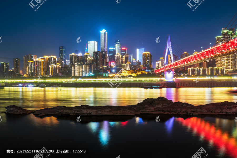 重庆东水门大桥夜景