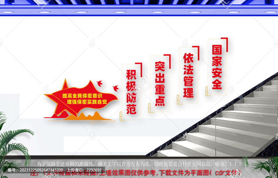 黨管保密樓梯文化墻