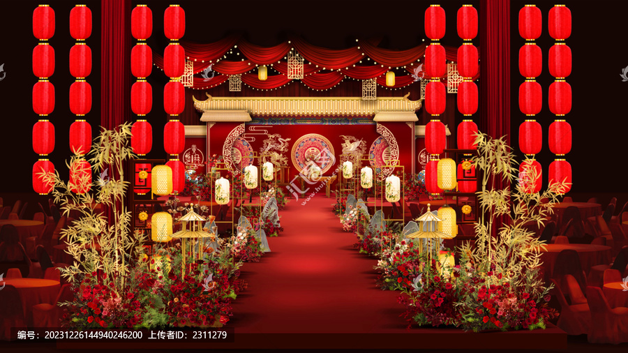 明制婚禮效果圖