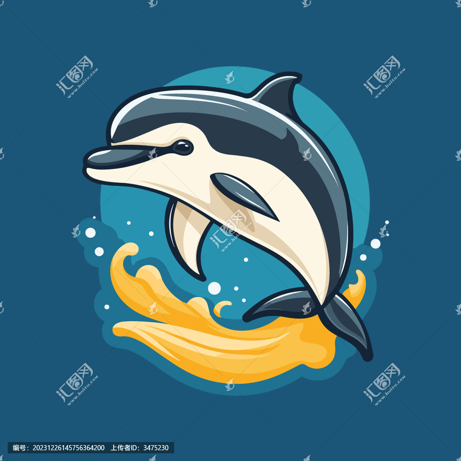 海豚卡通圖標(biāo)