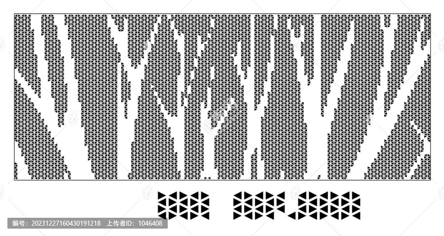 三角形樹枝鏤空點(diǎn)