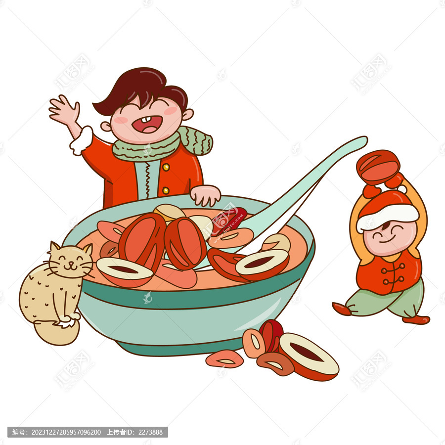 臘八節(jié)煮臘八粥節(jié)日飲食場景
