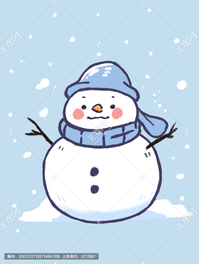 藍(lán)帽小雪人