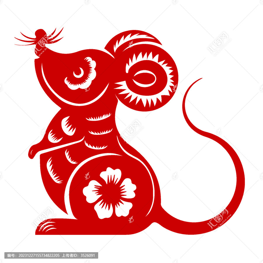 剪紙鼠