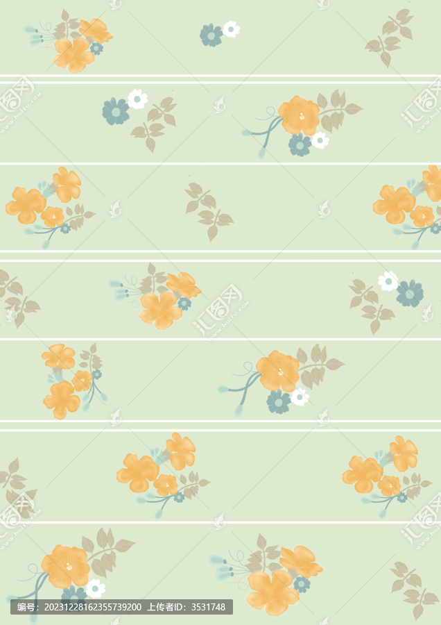 原創(chuàng)凌霄花印花圖案設(shè)計(jì)