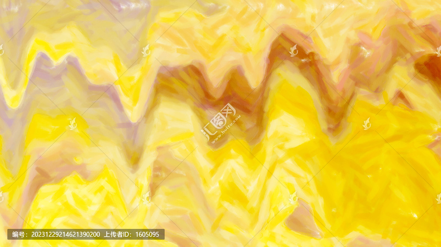 水彩筆刷暈染肌理清新黃色背景