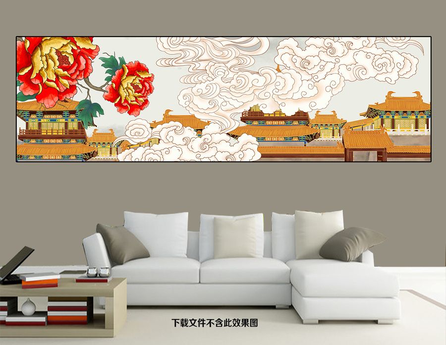 皇宮閣樓古建筑祥云