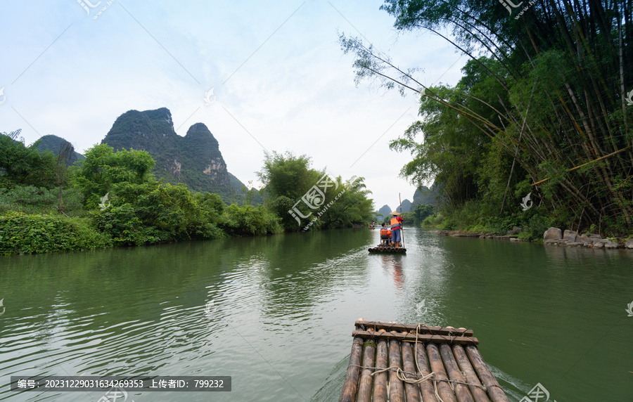 广西阳朔遇龙河自然风光