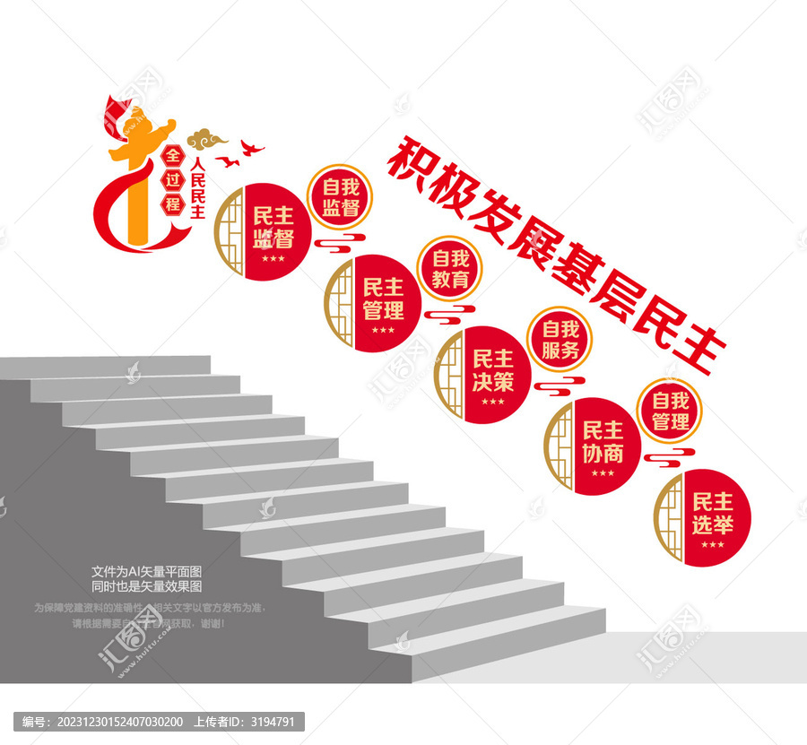 基層民主階梯墻
