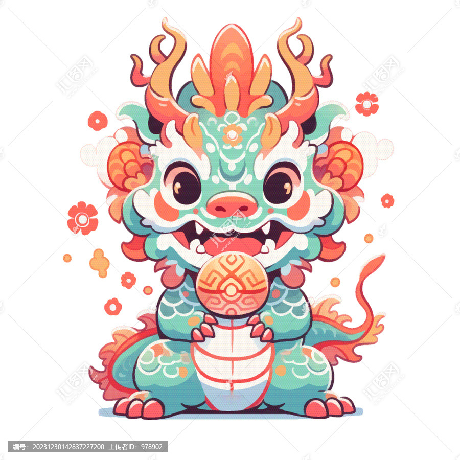 可愛卡通龍IP