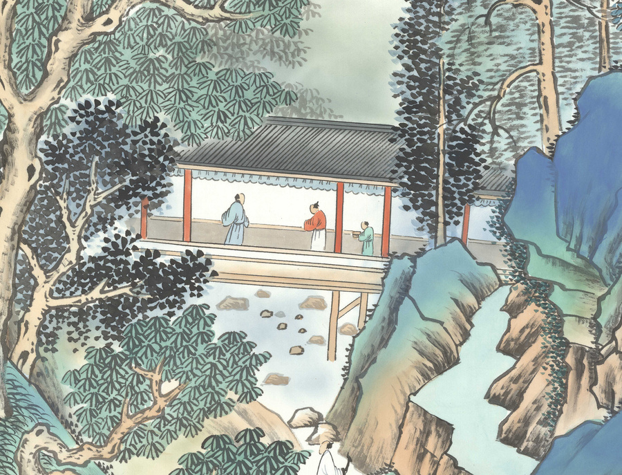 手繪山水畫
