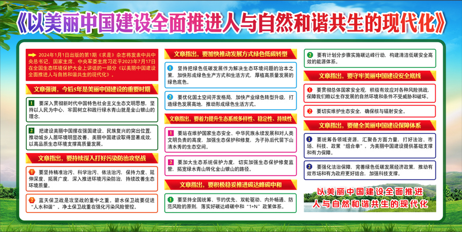 推進(jìn)人與自然和諧共生的現(xiàn)代化