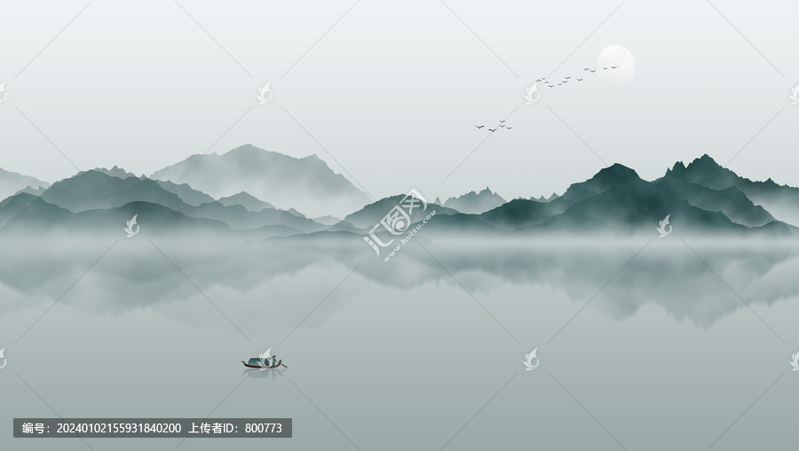 極簡(jiǎn)中式山水