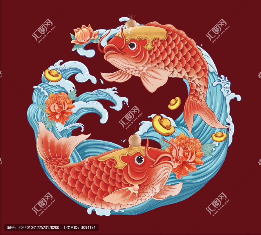 錦鯉和氣生財(cái)好運(yùn)