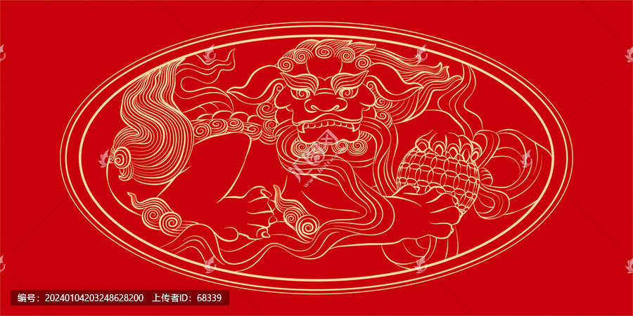 獅子戲球傳統(tǒng)紋樣