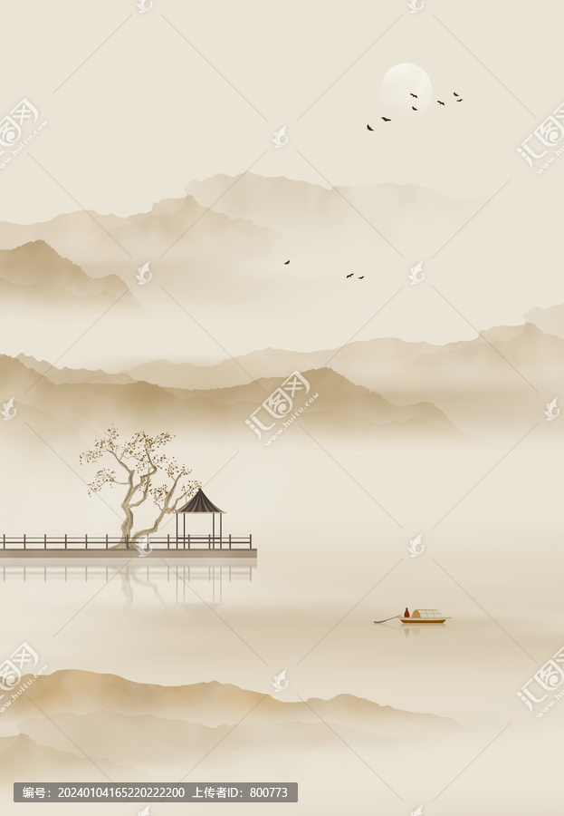 禪意中式水墨