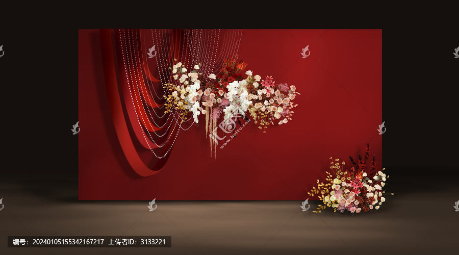 拍照區(qū)紅色背景