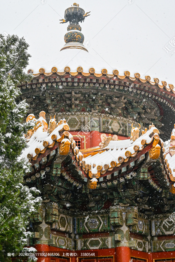 故宫雪景古代建筑下雪北京雪景