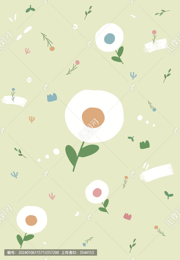 小清新花卉圖案