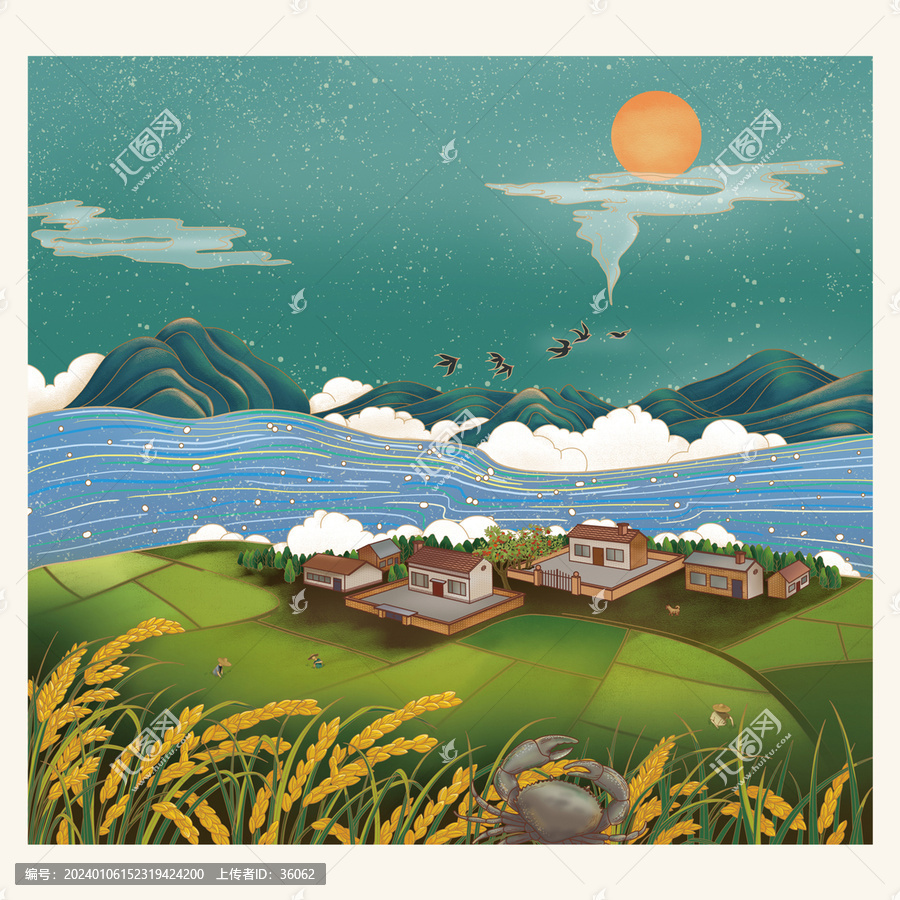 蟹田大米插畫