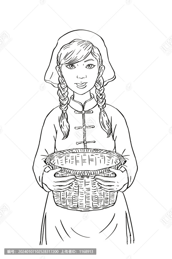 農家女線稿