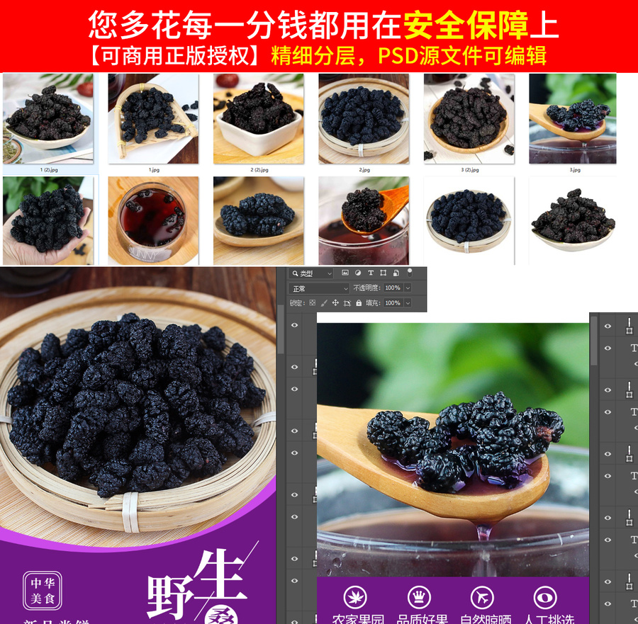 桑葚干詳情頁