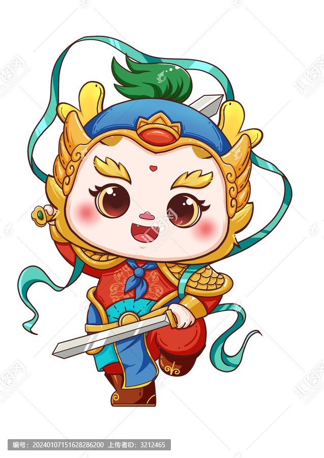 龍年門神卡通形象
