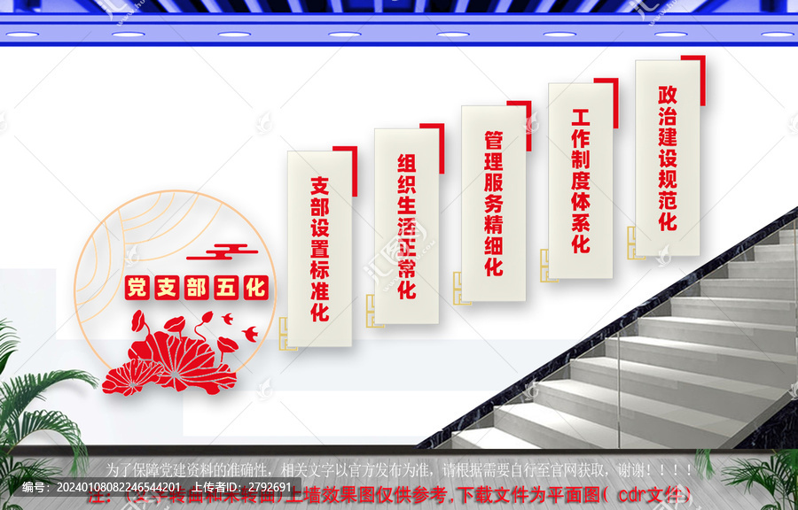 黨支部五化樓梯文化墻