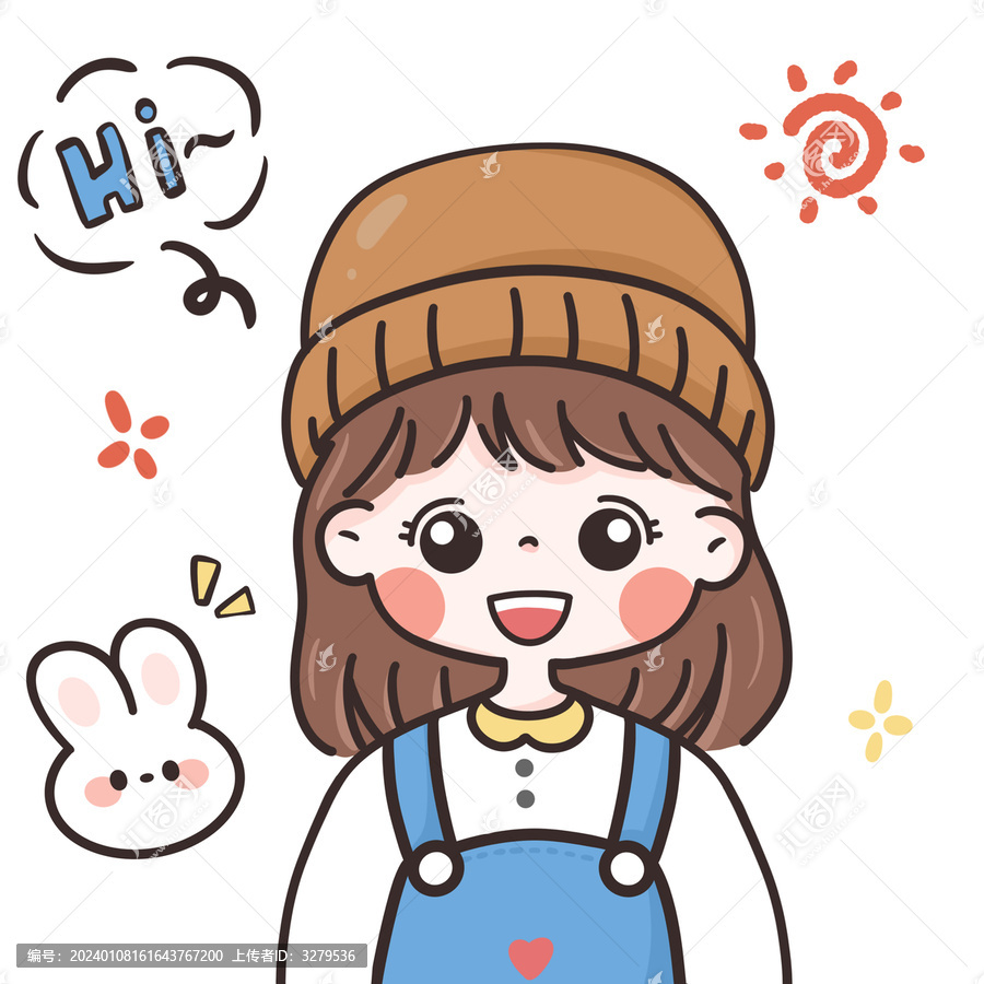 卡通女孩圖案人物印花圖案