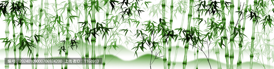 巨幅竹子圖